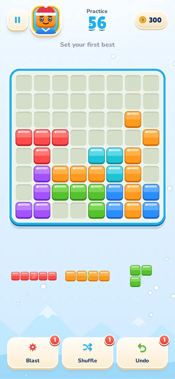 Quick play round with Blast, Shuffle and Undo power-ups